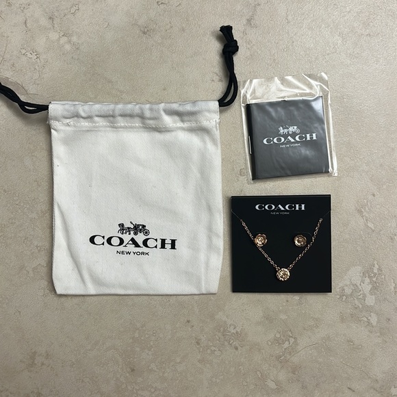NWT Coach Earring & Necklace Set - Picture 3 of 3